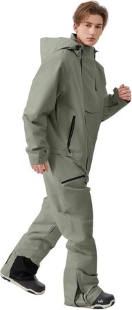 Комбінезон гірськолижний HOUZONIY для жінок, спортивний, армійсько-зелений (S)