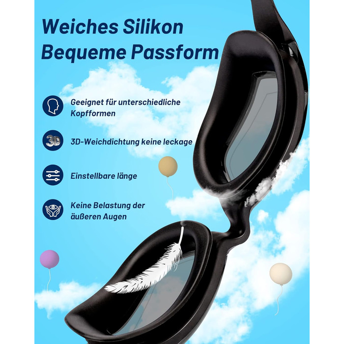 Шолом для плавання Zerhunt: чоловічий, жіночий, дитячий. Антизапітніння, захист від УФ. Для занять водним спортом. Подарунок для чоловіків, жінок, дівчаток та хлопчиків 10+