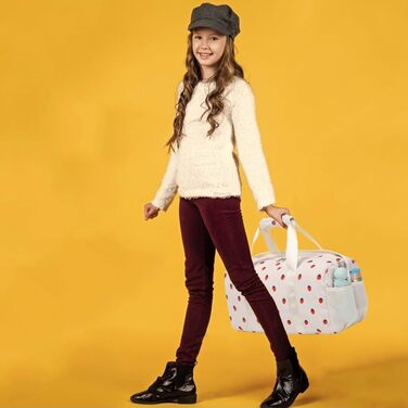 Спортивна сумка Kord для дівчаток з квітковим принтом (25L) - чорний/бежевий, з водовідштовхувальним відділенням для мокрого одягу та взуття