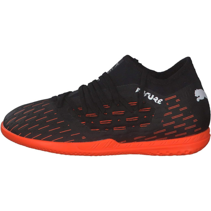 Дитячі футбольні бутси PUMA Future 6.3 Netfit It Jr - 32 EU (Чорний/Білий/Помаранчевий)