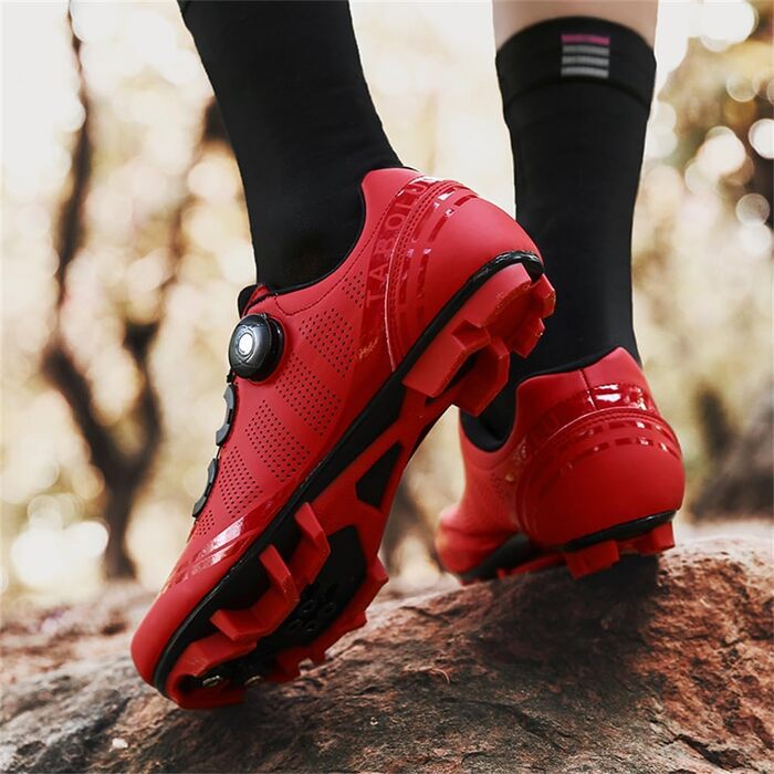 Велотуфлі для чоловіків та жінок XXXX MTB, Radsportschuhe, Mountainbike, кросівки, дихаючі, Outdoor, вело, Spin, MTB, 36-47 EU, білий (37 EU, червоний)