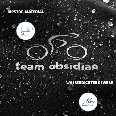 Чохли для велосипедів Team Obsidian Ripstop 300D | Захист від негоди та зручний транспорт | Для 1-3 велосипедів | Чорний & Сірий