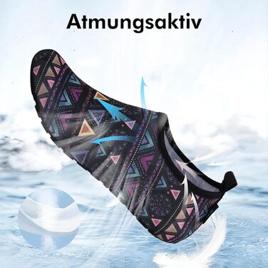 Шкарпетки для плавання SAGUARO Unisex, швидковисихаючі, для чоловіків та жінок, розмір 36-47 (EU 38/39), колір: фіолетовий