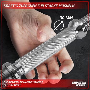 Набір гантелей Miweba Sports MKH110 10/20 кг, чавунні, 30 мм, для жінок і чоловіків