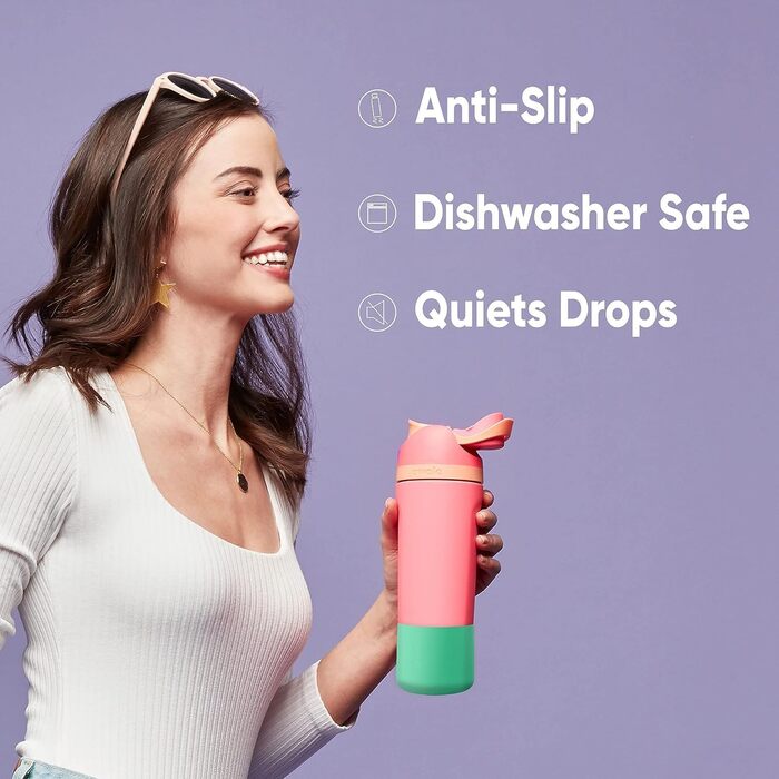 Термобутилка Owala FreeSip з нержавіючої сталі 1,2 л з соломинкою, BPA-free, для спорту та подорожей, Foggy Tide
