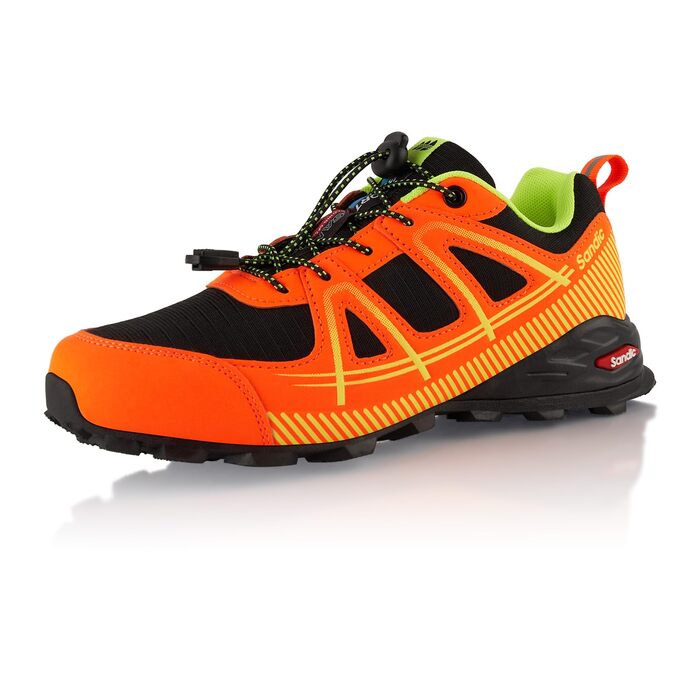 Трекінгові черевики Fusskleidung® жіночі/чоловічі для хайкінгу та трейлраннінгу, помаранчево-чорні, 46 EU