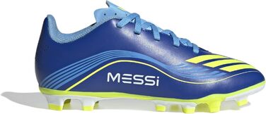 Дитячі футбольні бутси adidas F50 Messi Club для гри на твердих та багатоповерххових поверхнях (36.5 EU, Синьо-жовті)