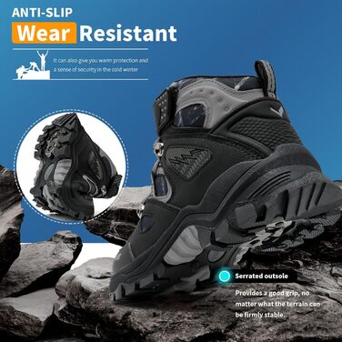 Дитячі зимові черевики Elaphurus: теплі, зручні для ходьби та трекінгу (40 EU, камуфляж чорний)