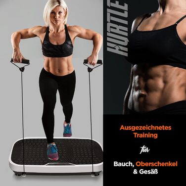 Віброплатформа для дому Hurtle: тренування всього тіла, спалювання жиру, масаж, фітнес, біла