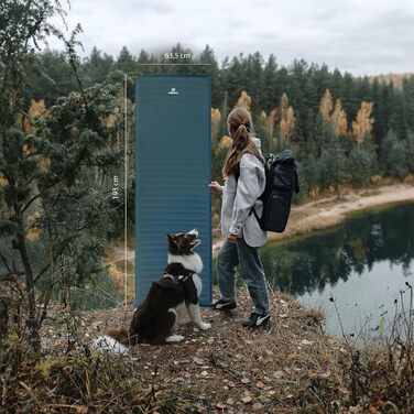 Саморозгортальний килимок для кемпінгу Outdoorer Trek Bed 3 in 1 - зручний та легкий, 5 см, зелений