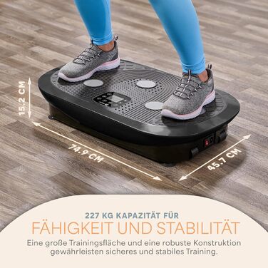 Вібраційна платформа Lifepro Vibrationsplatte – 4D віброплатформа електрична для всього тіла, чорна