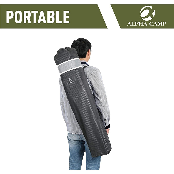 Крісло для кемпінгу Alpha Camp, складне, 160 кг, з підлокітниками та тримачем для напоїв, сталевий каркас, чорно-сіре