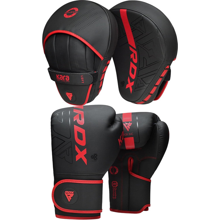 Набір боксерських рукавичок і лап RDX для MMA, Муай Тай, кікбоксингу та спарингу, тренувальні ударні подушки та мішки для ударів і джебів
