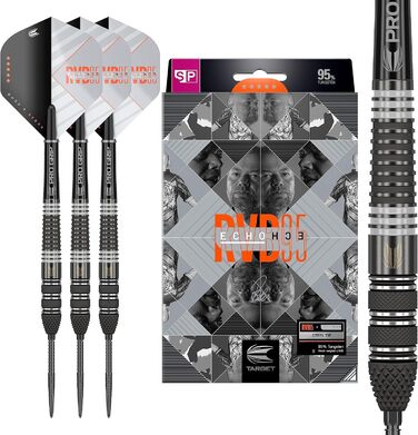 Дротики Target Darts RVB 95 X Echo 95% вольфрам, сталевий наконечник, універсальні, набір