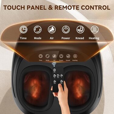 Масажер для ніг з підігрівом WERTYI Shiatsu, глибокий масаж, компресія, мульти-моди, пульт дистанційного керування, подарунок для чоловіків та жінок