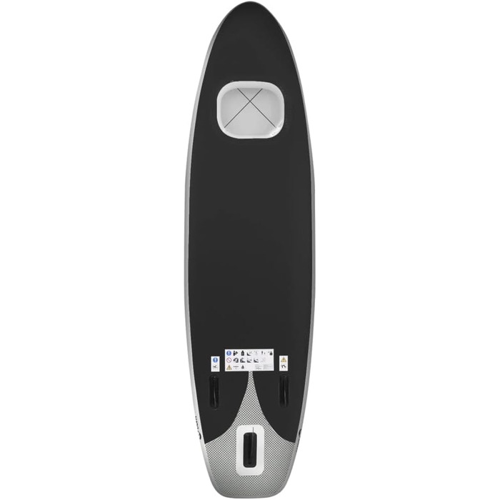 Надувна SUP-дошка для дорослих vidaXL, 330x76x10 см, чорна, комплект для сапсерфінгу з веслом