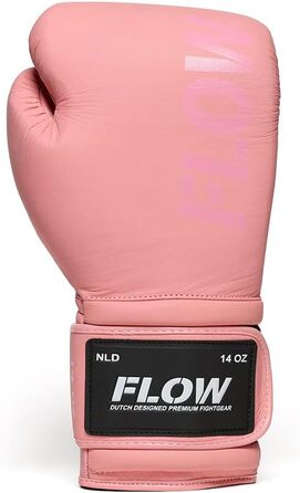 Боксерські рукавички Flow Challenge з натуральної шкіри для спарингу та тренувань (Муай Тай, кікбоксинг, ММА, бойові мистецтва), чоловічі та жіночі, рожеві, 10 oz