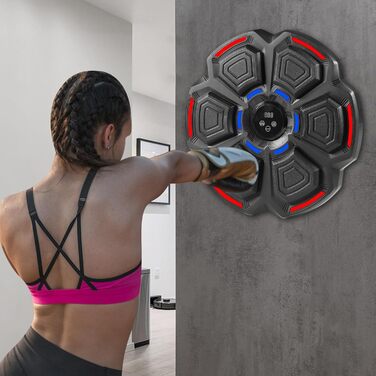 Боксерський тренажер Forhome з LED-підсвіткою та Bluetooth, професійний настінний, з рукавичками, 9 режимів швидкості та лічильник