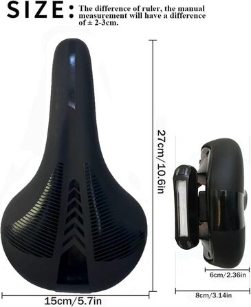 Сідло велосипедне універсальне G002 з піною Memory Foam та пружинами, чорне - для міста та гірського велосипеда (чоловіче/жіноче, модель 2026)