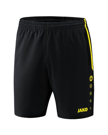 Шорти спортивні чоловічі JAKO Copetition 2.0 (152, чорний/неоновий жовтий)