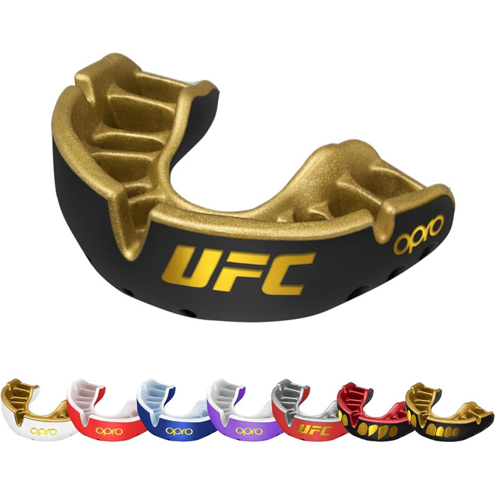 Захисна капа OPRO Gold для боксу, MMA, хокею, лакросу, контактних видів спорту, для дітей до 10 років, чорна/золота, з підвищеним комфортом