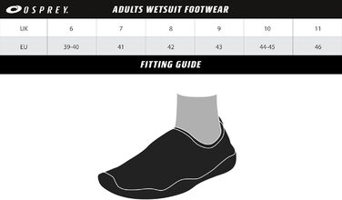 Комбінований гідрокостюм-чоботи Osprey OSX Aqua з неопрену (39/40 EU, Чорний)