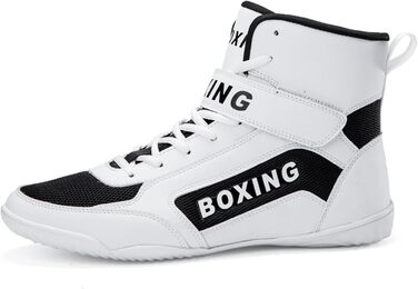 Боксерські черевики для чоловіків SDEQA: легкі, дихаючі, для боксу, бодібілдингу, фітнесу, розмір 43 EU, білі