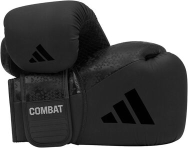 Боксерські рукавички Adidas Combat 50 Black/Black 12oz - професійні, чорні