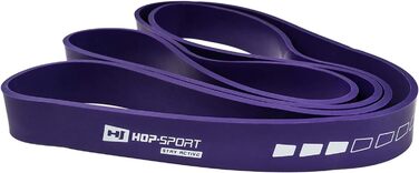 Фітнес-стрічки Hop-Sport з латексу, опір 7-137 кг, гумові еспандери для силових тренувань і нарощування м'язів, фіолетовий