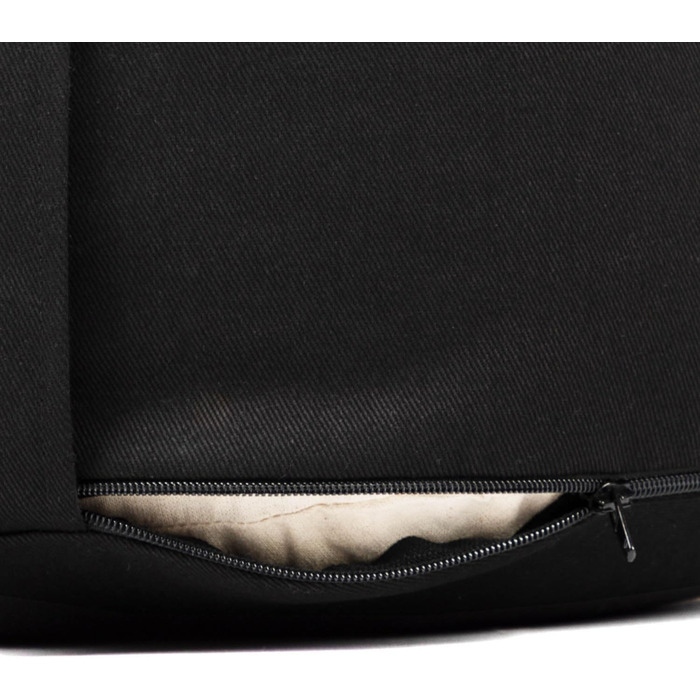 Подушка для медитації Bodhi Rondo ECO: Йога-подушка з органічною житньою лузгою, бавовняний чохол, висота 20 см (Чорний)