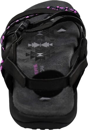 Жіночі сандалії Skechers Reggae Slim-Vacay, 41 EU, чорно-рожеві