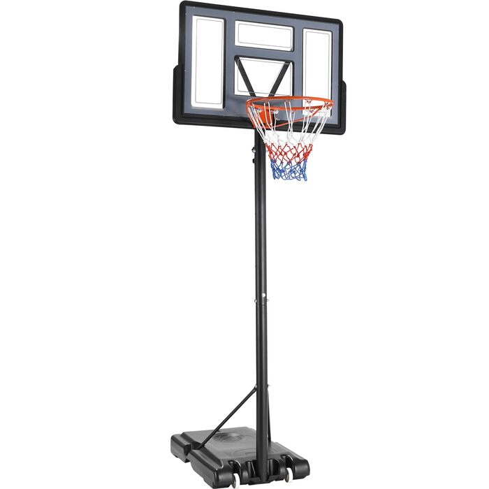 Баскетбольне кільце LIFERUN вуличне з регульованою висотою 135-305 см, щит 110x71 см для дорослих, підлітків, дітей (двір, сад, гараж, приміщення)