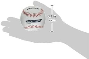 Бейсбольний м'яч Champro Safe-T-Soft (білий, 22.9 см, 12 шт.) - м'який, безпечний для тренувань