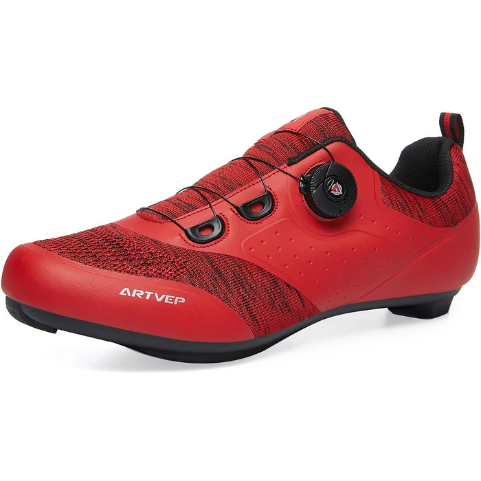 Велосипедні черевики для чоловіків та жінок: MTB, шосе, сумісні з Peloton та Look ARC Delta. Система кріплення Look SPD, SPD-SL, Delta. Розмір 42 EU, червоний колір