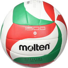 Волейбольний м'яч Molten V4M1500, білий/зелений/червоний, розмір 4