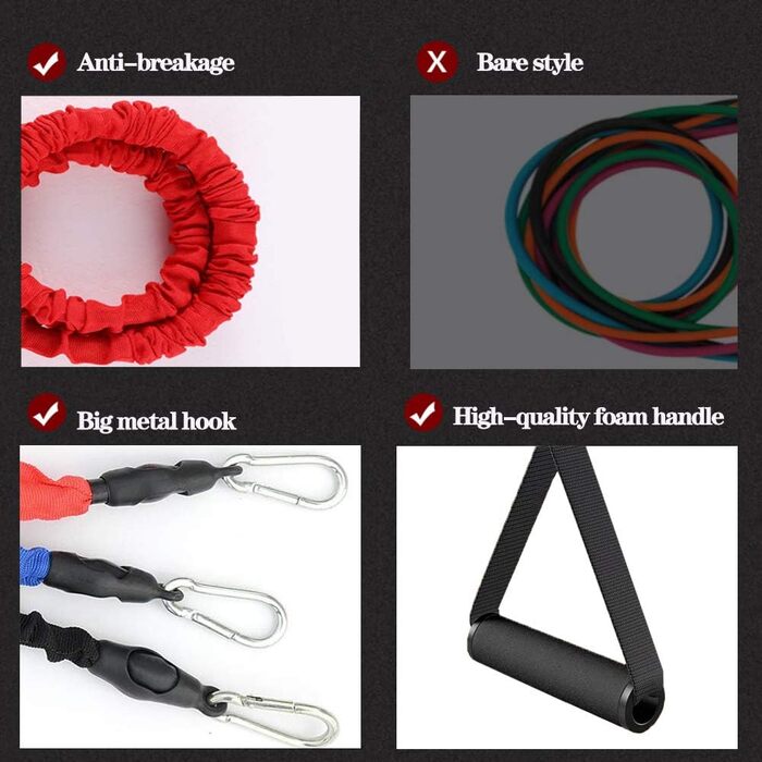 Набір гумових еспандерів для фітнесу Stackable Resistance Band: тренування всього тіла, для початківців та професіоналів, помаранчевий колір