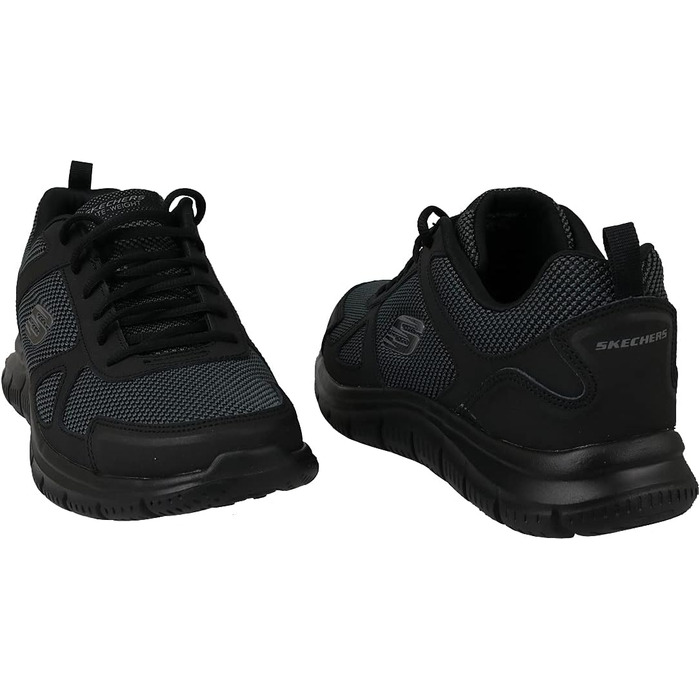 Чоловічі кросівки Skechers Track Bucolo, чорна шкіра та сітчаста вставка, 47.5 EU