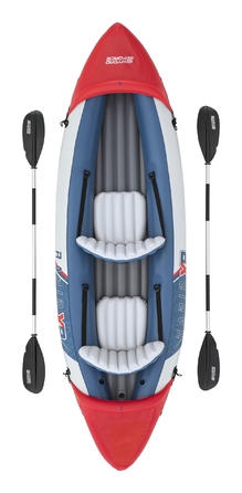 Надувний двомісний каяк Bestway Lite Rapid X2 (65077), 321 x 100 см, комплект