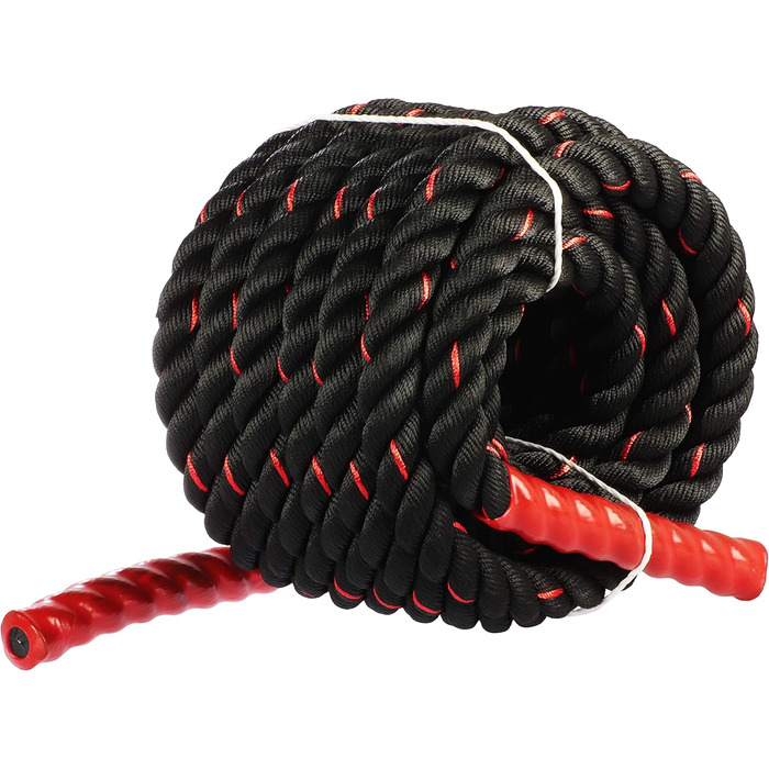 Тренажер Battle Rope (Бойове Канат) для фітнесу - 9м, 12м, 15м - з неслизькими ручками - для дому та спортзалу