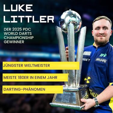 Дарти Target Luke Littler 80% Tungsten (21/22/23г) - Професійний набір сталевих дартсів з аксесуарами