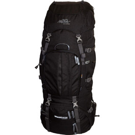 Рюкзак туристичний Tashev Outdoors Mount 100+20 л, чорний, з регуляцією об'єму, для жінок і чоловіків, з дощовиком, вироблено в ЄС