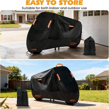 Водонепроникна мотоциклетна накривка Zorplex для захисту від пилу та сонця, 210D Oxford, до 245x105x125 см