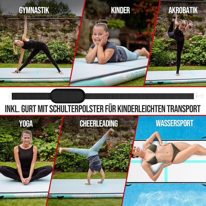 Надувний килимок для гімнастики Airtrack - 3м, 4м, 5м, 6м | Килимок для акробатики, гімнастики вдома та на вулиці | Airtrack