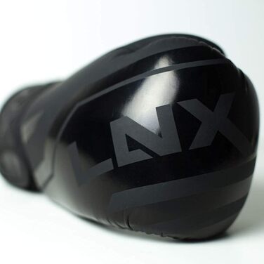 Боксерські рукавички LNX Level 5, 14 Oz, чорні, для кікбоксингу, боксу, муай-тай, K1, MMA, тренування та спарингу, унісекс