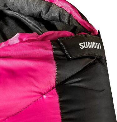 Дитячий спальний мішок Black Crevice Pink 165см - водонепроникний, дихаючий, для кемпінгу з чохлом