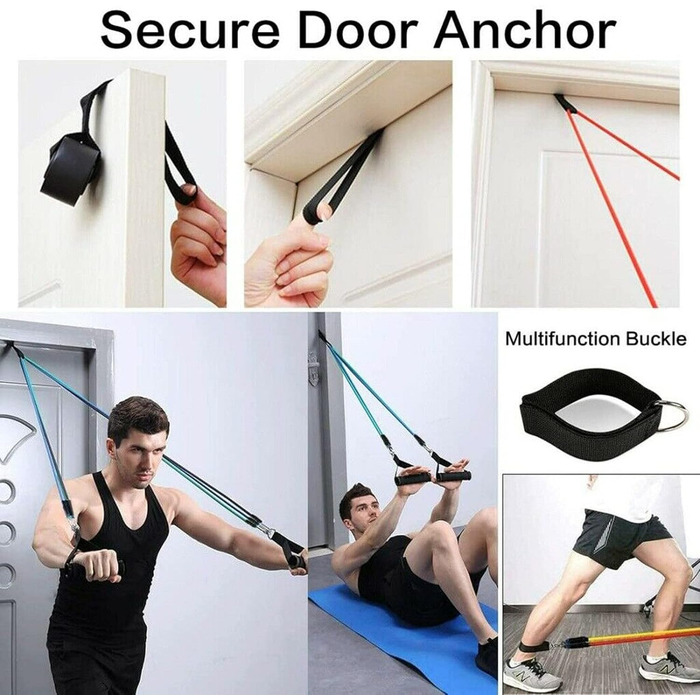 Гумові еспандери Resistance Bands 14 шт. для фітнесу та тренувань вдома – до 100 кг