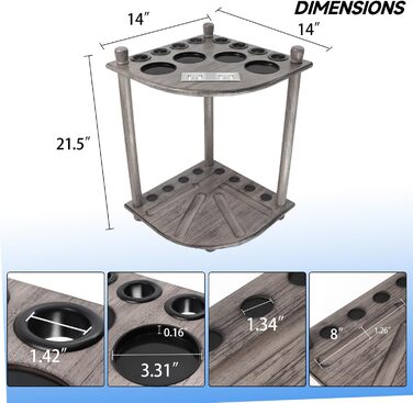 Стійка для більярдних київ GSE Games & Sports Expert Nur - 8 київ + аксесуари (сірий, щіткований)