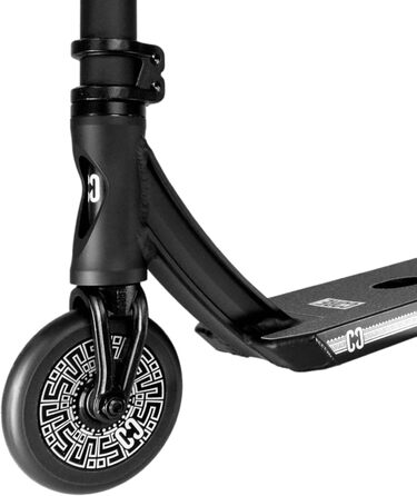 Скутер трюковий CORE Trick Tretroller 110mm, ABEC 9, для початківців та професіоналів, від 5 років, регульована висота 78-95 см, + наліпка Fantic26 (Park CL1 Mini H=75, чорний)