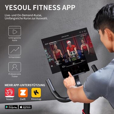 JASPORT C3 Ергометр: тихий велотренажер для дому з магнітним опором, LED-дисплеєм, кардіотренуваннями та вагою до 120 кг. Сумісний з додатком з відеокурсами