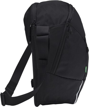 Месенджер-сумка VAUDE Cycle Messenger L для велосипеда, 20 л, чорна, з дощовиком, універсальний розмір